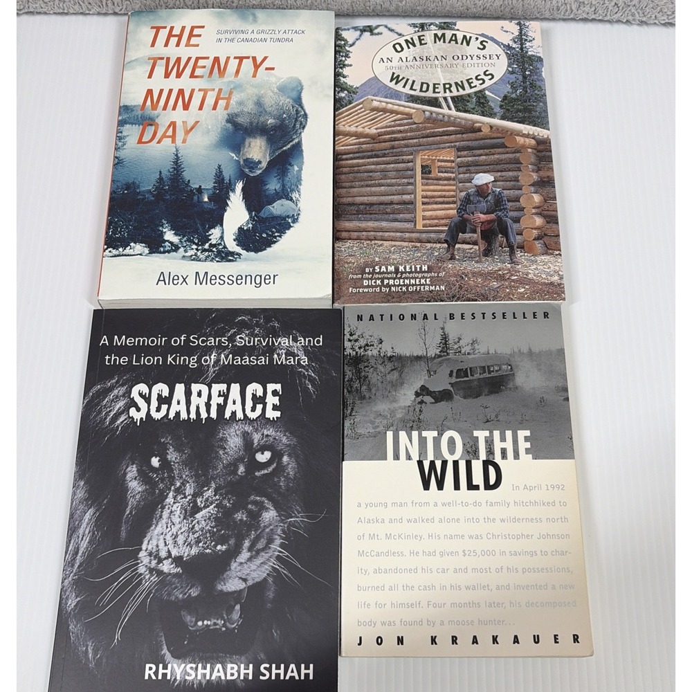 Outdoors Wilderness Theme Book Bundle Lot of 4 Krakauer Messenger 29th Day